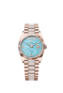 Rolex Day-Date 36, 18k Everose Gold with Diamond-set, 36mm, Ref# 128235-0065