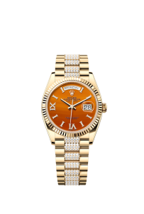 Rolex Day-Date 36, 18k Yellow Gold with Diamond-set, 36mm, Ref# 128238-0089