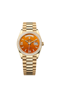 Rolex Day-Date 36, 18k Yellow Gold with Diamond-set, 36mm, Ref# 128348rbr-0049