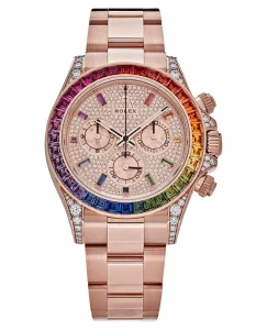 Rolex Daytona Rose Gold Rainbow Bezel Diamond Dial 116595RBOW